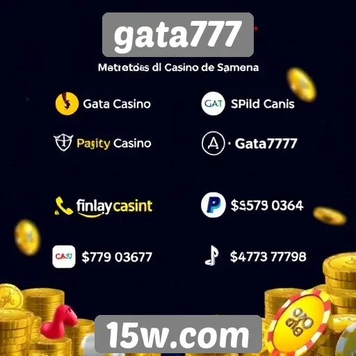 Métodos de pagamento disponíveis no Gata777